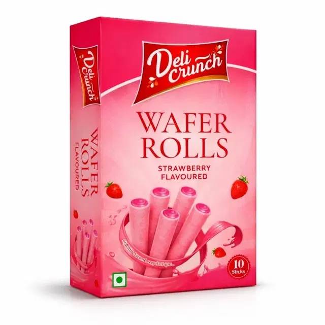 Delicrunch Strawberry Wafers 100 g