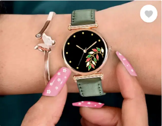 Leather Strap Analog Watch for Women & Girls (Multicolor)