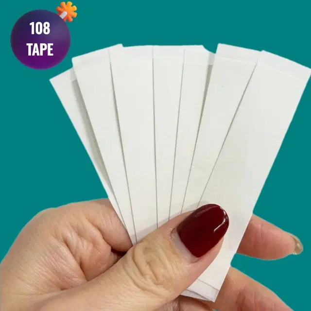 Acrylic Film Clothing 108 Double Sided Tape Strips, Transparent, Set of 1