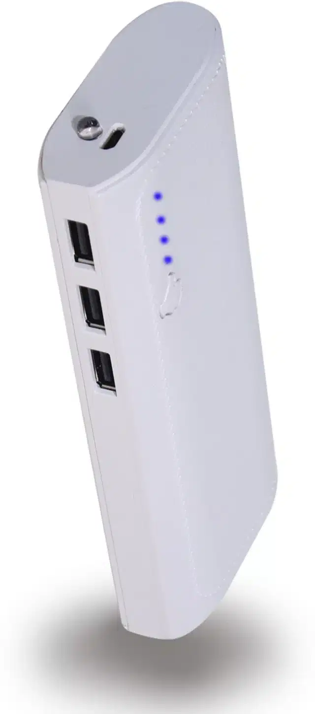 Portable Inbuilt Cables Power Bank, White, 20000 mah
