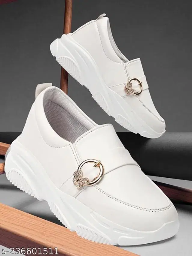 Loafers for Women (White, 3)