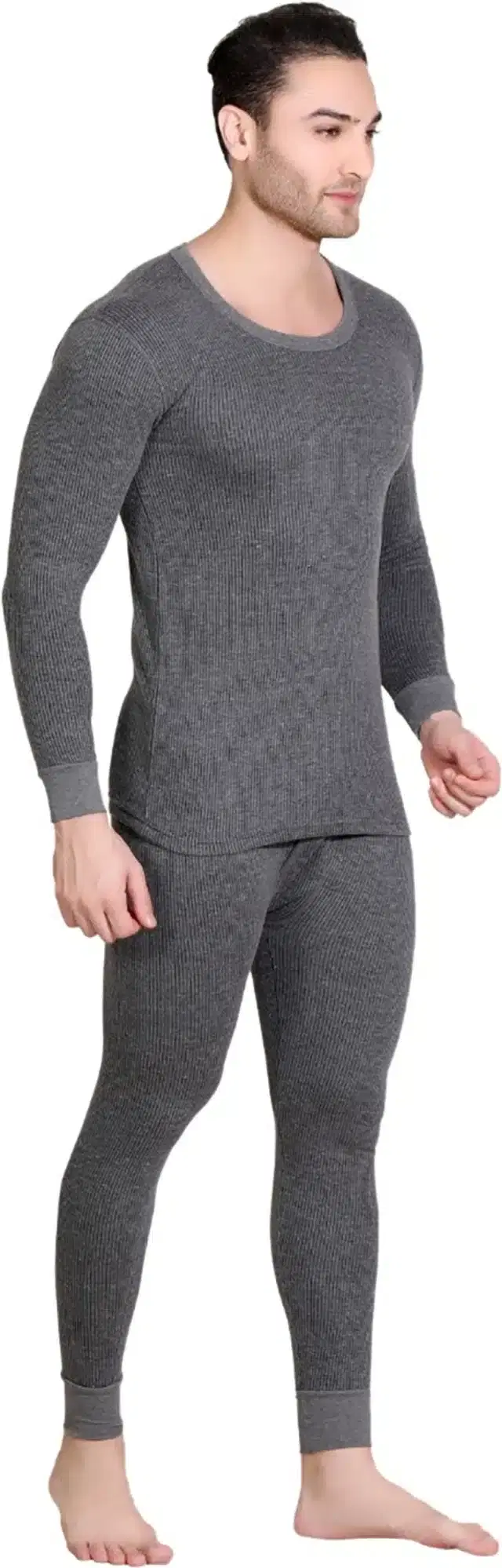 Polycotton Thermal Set for Men (Grey, M)