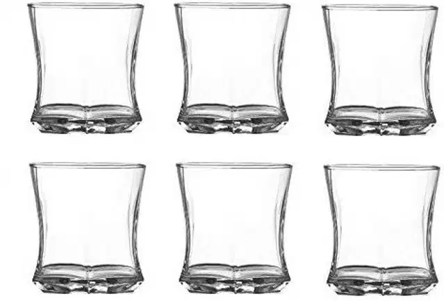 Liquor cum Cocktail Glasses, Transparent, 280 ml, Pack of 6