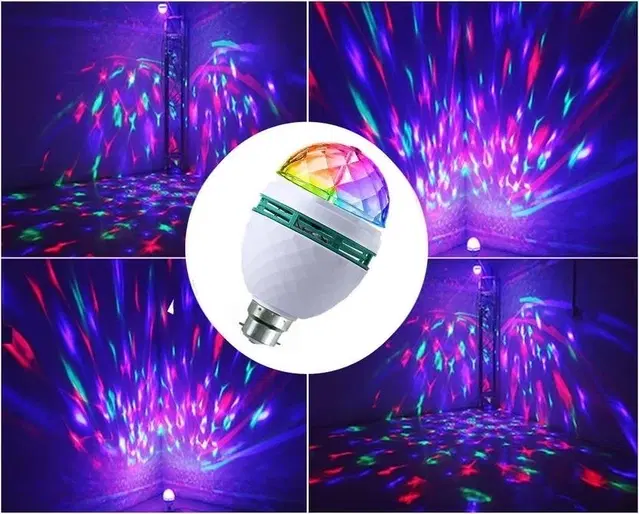 360° Rotatable Crystal LED Disco Bulb, Multicolor (Pack of 1)