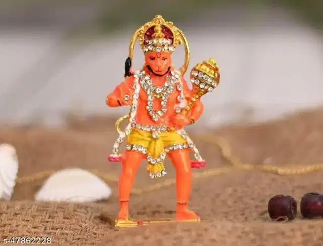 God Hanumanji Car Dashboard Idol, Multicolor