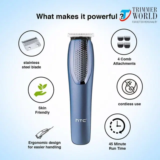 Premium Professional H-1210 Rechargeable Trimmer for Men & Women, Multicolor, Set of 2