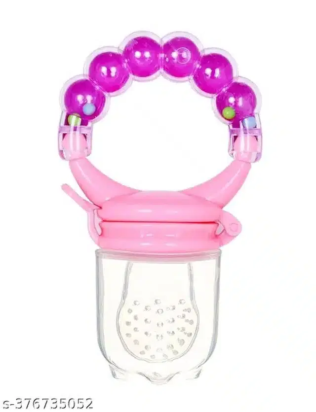 Silicone Rattle Nibbler for Infants, Pink