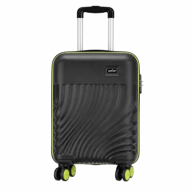 Safari Kaplar 22inch [Small] Cabin Size Trolley Bag 8 Wheels, Black