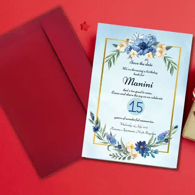 Birthday Party Greetings with Envelope, Multicolor