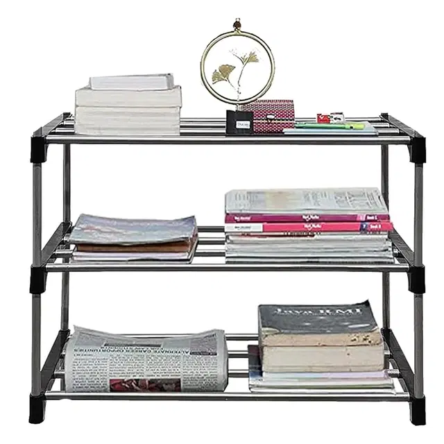 Metal 3 Layer Multipurpose Collapsible Rack, Multicolor