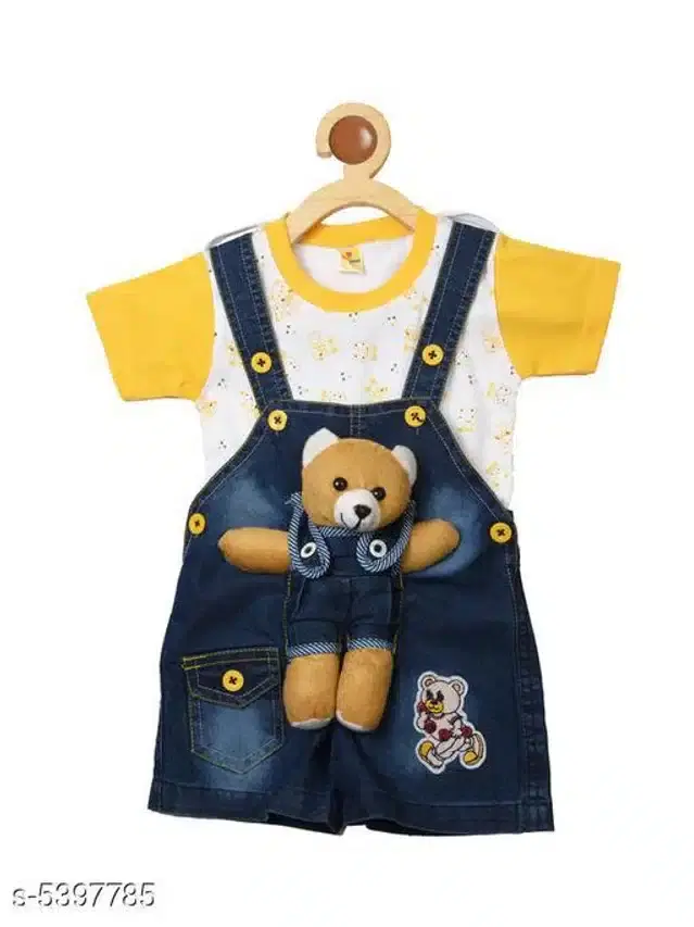 Dungaree for Kids (Multicolor, 12-18 Months)
