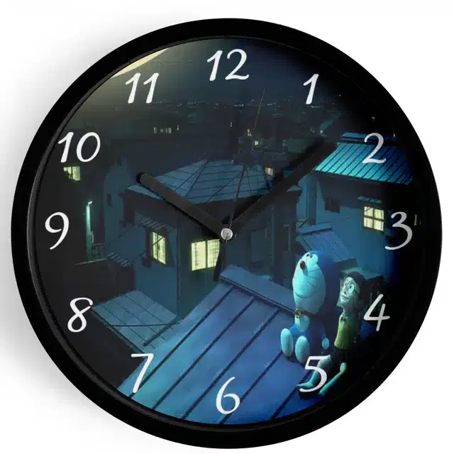 Doraemon Analog Wall Clock, Multicolor, 7 Inches