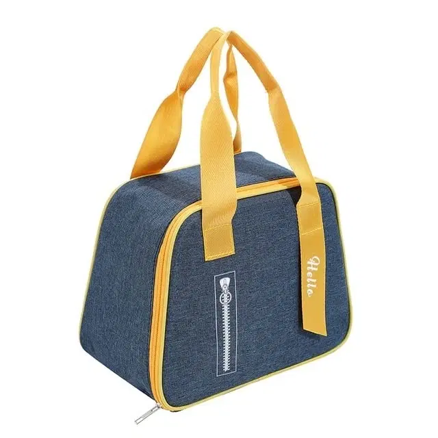Blue & Yellow Dual Tone Insulated thermal Lunch Bag