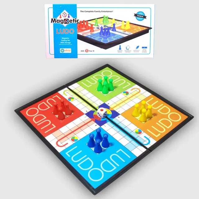 Ekta Magnetic Ludo, Foldable Travel Board Game
