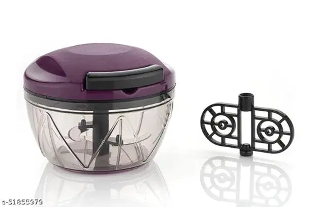 Plastic Vegetable Chopper, Purple, 500 ml