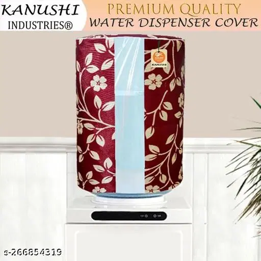 KANUSHI Industries® Water Dispenser Bottle Cover with Water Level Indication 20 L (VAR-WD-MAROON-RAJ-01)