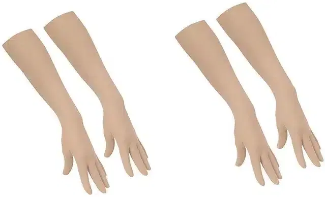 Cotton Arm Sleeves, Set of 2 (Yellow)