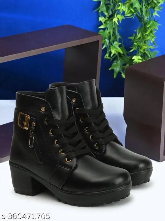 Boots for Women (Black, 3)