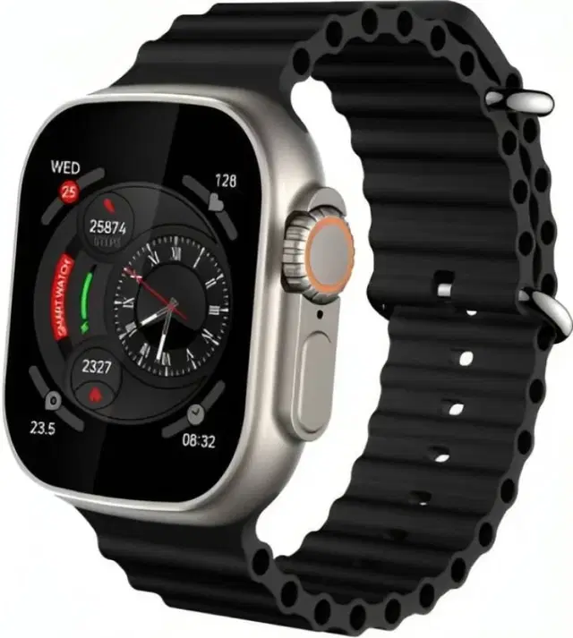 T-800 Ultra Series Smartwatch for Men & Women, Black