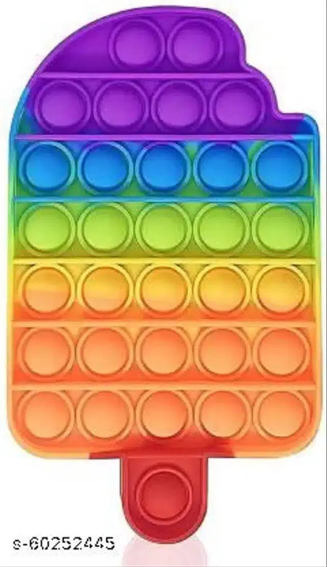 Silicone Pop It Fidget Stress Relief Toy, Multicolor