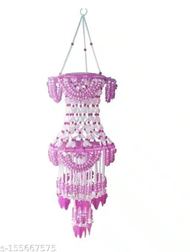 Chandelier Decor, Pink & White