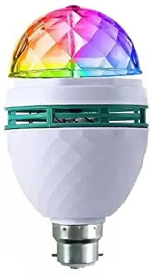 360° Rotatable Crystal LED Disco Bulb, Multicolor