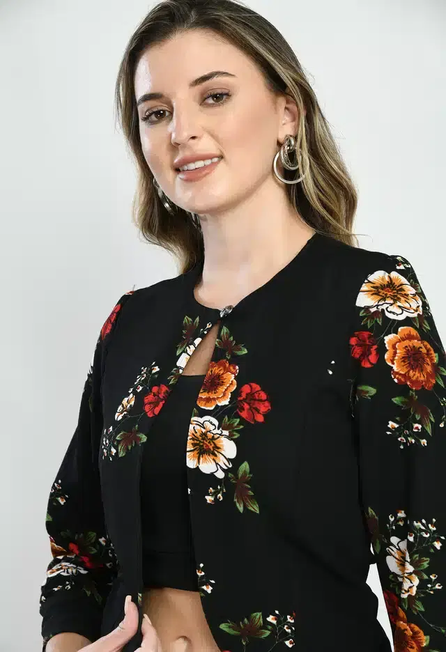 Full Sleeves Shrug for Women (Multicolor, S)