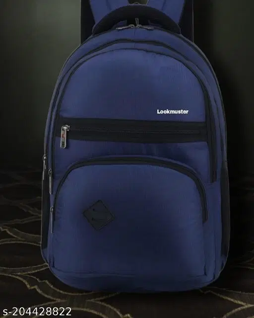 Nylon Backpack for Men & Women, Navy Blue, 35 L