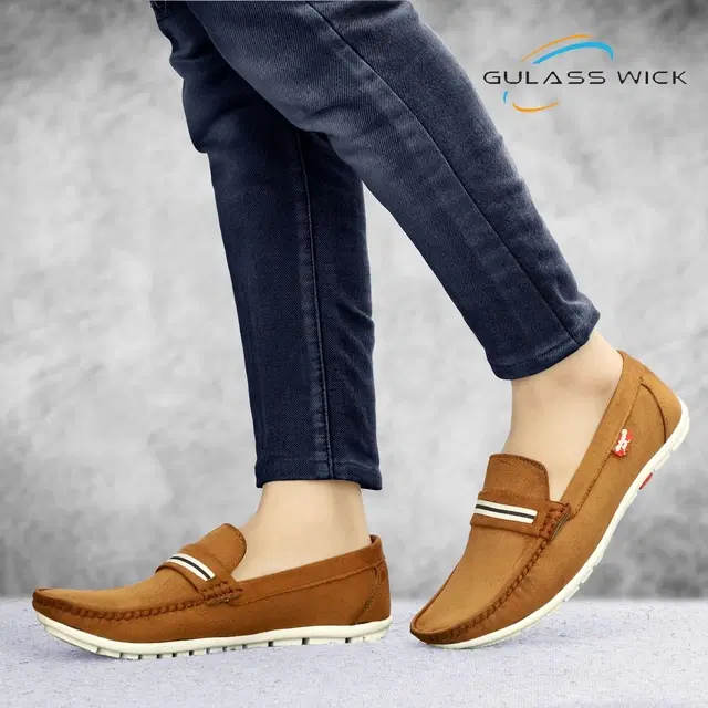 Derby Casual Shoes for Men (Tan, 6)