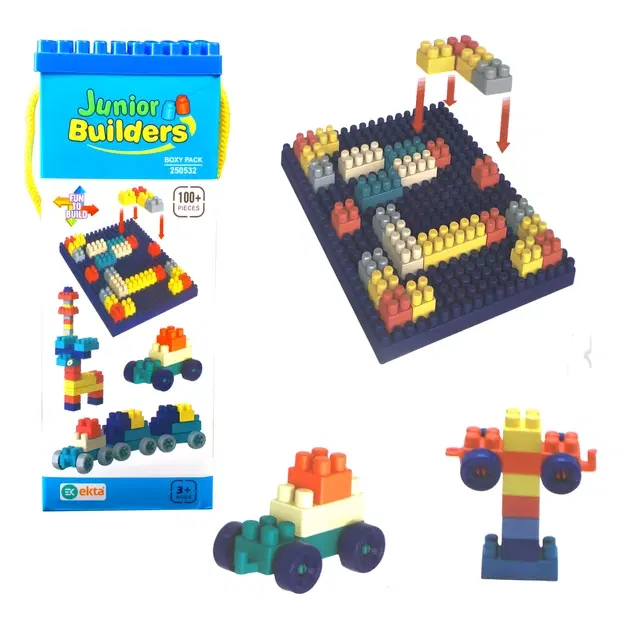 Ekta Junior Builders Building Blocks Set, 100+ Pcs