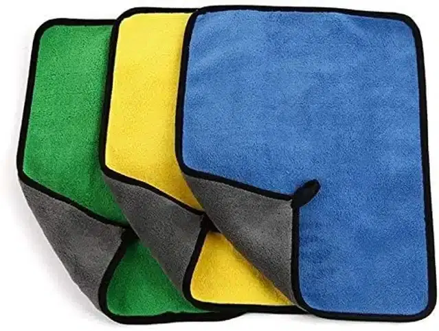 Cotton Blend Multipurpose Cleaning Towel, Multicolor, 40x30 cm, Pack of 3