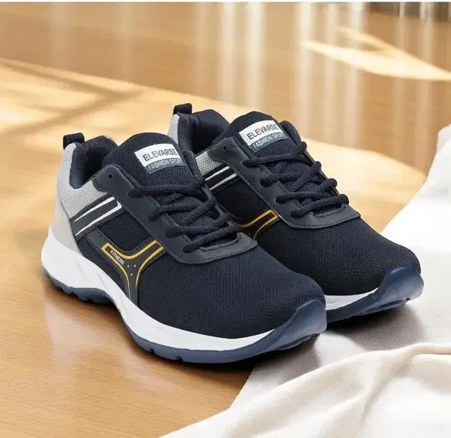Mesh Sports Shoes for Men (Blue, 8)