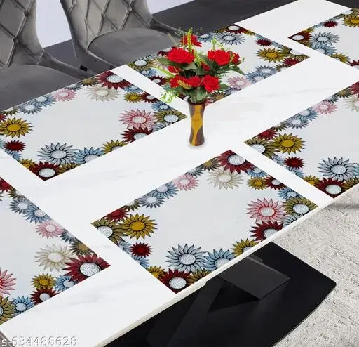 KANUSHI Industries® PVC Plats Mats For Dining Table(RK-DINING-MATS-M-62-06)
