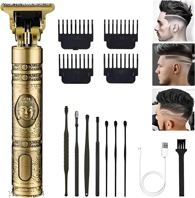 Rechargeable Professional Hair Trimmer for Men, Gold