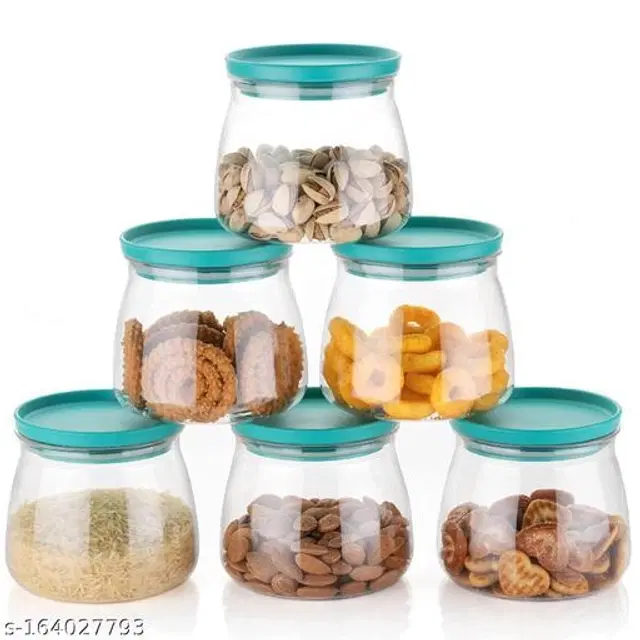 Plastic Airtight Storage Containers, Sky Blue, 900 ml, Pack of 6