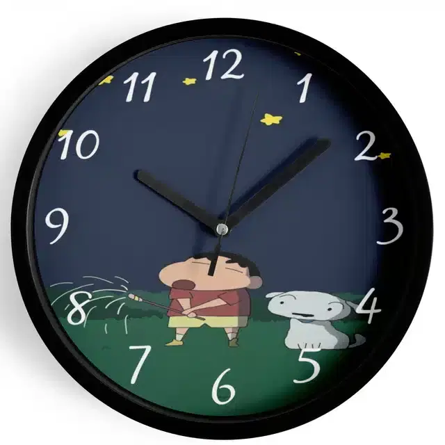 Shinchan Analog Wall Clock, Multicolor, 7 Inches