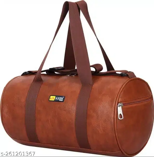PU Gym Bag for Men & Women, Tan
