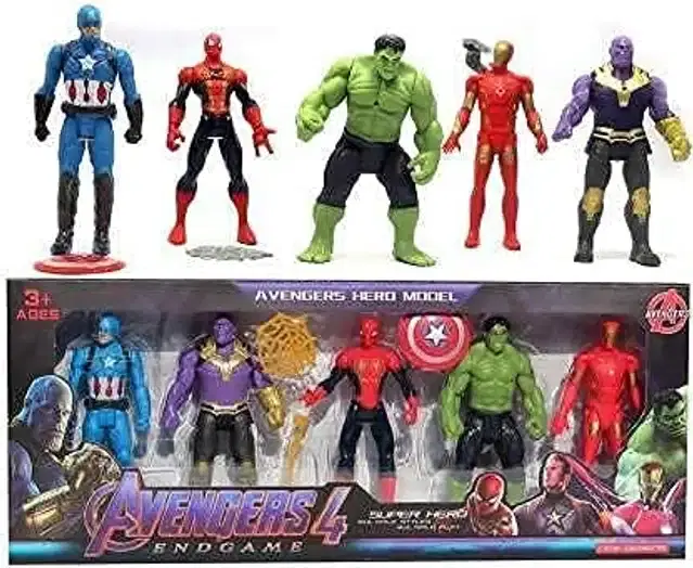 Avenger Action Figures Toys for Kids, Pack of 5, Multicolor