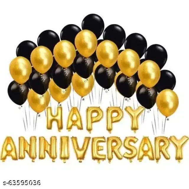 Anniversary Party Decoration Kit, Multicolor, Set of 46