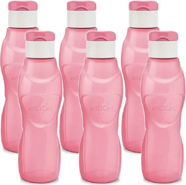 Milton Plastic Water Bottles, Pack of 6, Multicolor, 1000 ml
