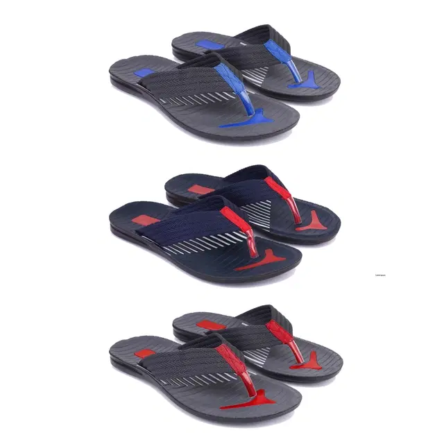 Combo of Flipflops for Men, Set of 3 (Multicolor, 10)