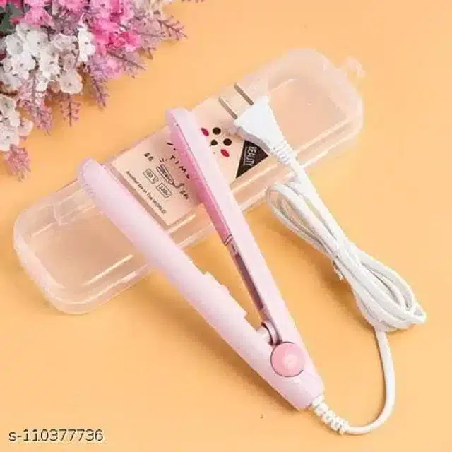 Mini Hair Straightener, Light Pink