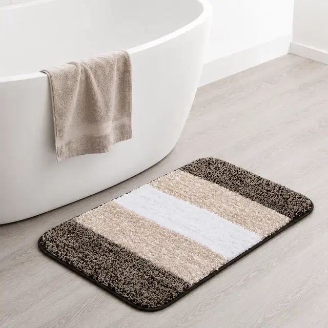 Alaqsa Microfibre Anti Skid Mat [37x57 cm] Brown