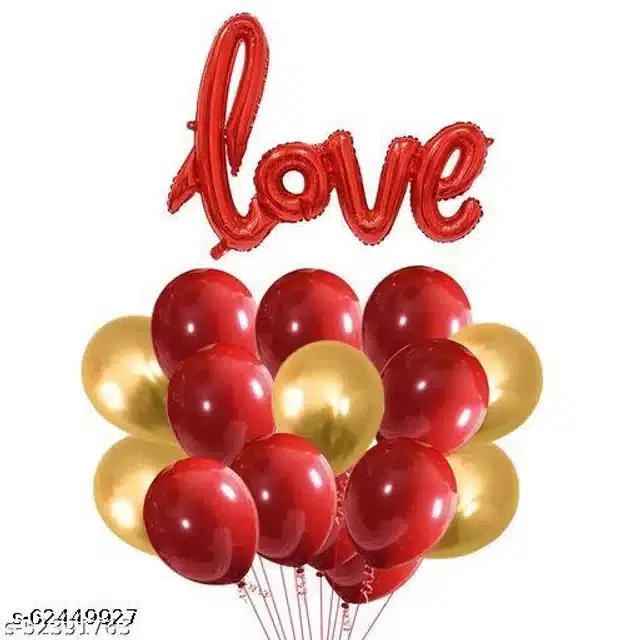 Anniversary Party Decoration Kit, Red & Gold, Set of 31