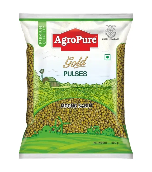 Agropure Gold Moong Sabut Dal 500 g