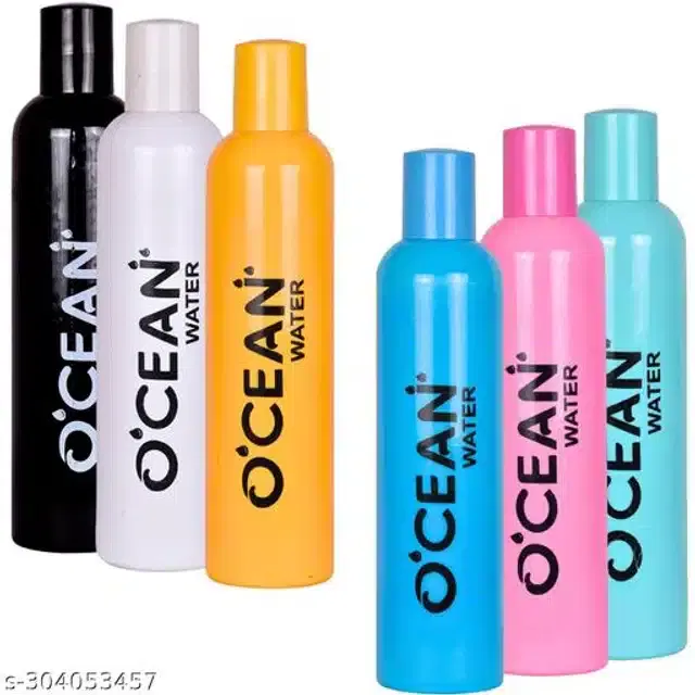Water Bottle Set, Multicolor, 1000 ml, Pack of 6