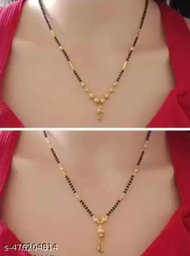 Gold Plated Brass Mangalsutras for Women, Pack of 2