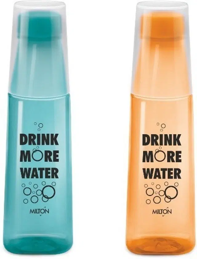 Milton Plastic Water Bottles, Pack of 2, Multicolor, 1000 ml