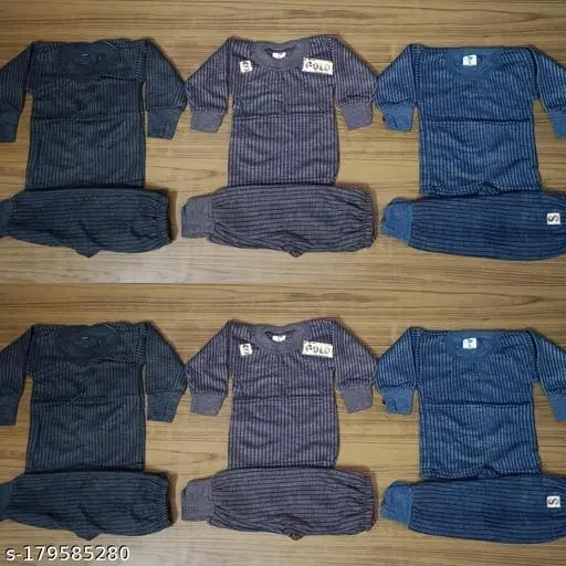 Woolen Thermal Set for Kids, Set of 6 (Multicolor, 12-18 Months)