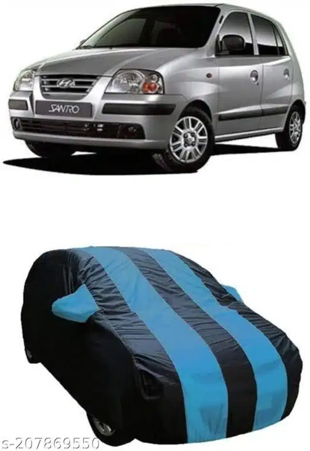 Taffeta Waterproof Car Cover for Hyundai Santro, Multicolor